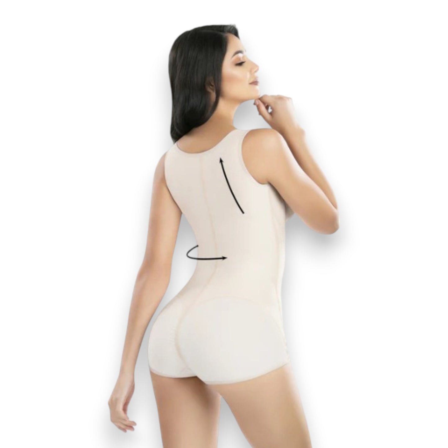 Faja colombiana body postquirúrgico 4 líneas de broches #3201 Roamanza