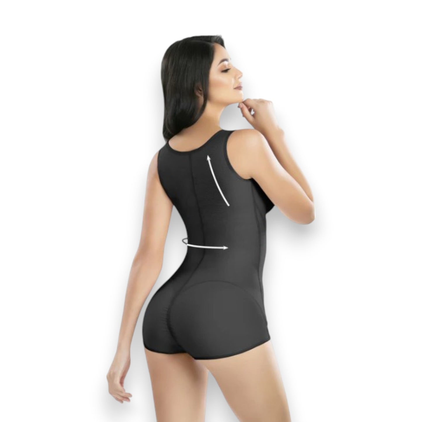 Faja colombiana body postquirúrgico 4 líneas de broches #3201 Roamanza