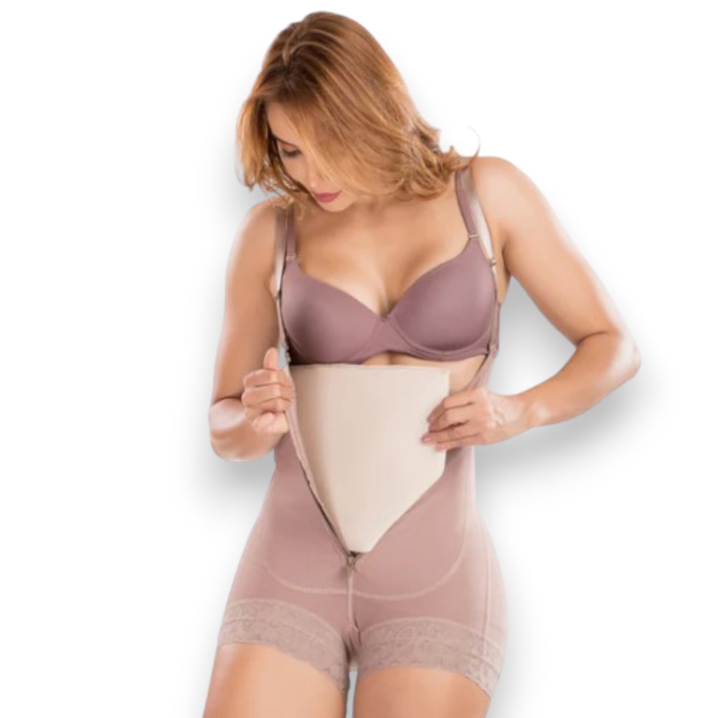 Faja colombiana tabla abdominal beige unitalla #504 Romanza