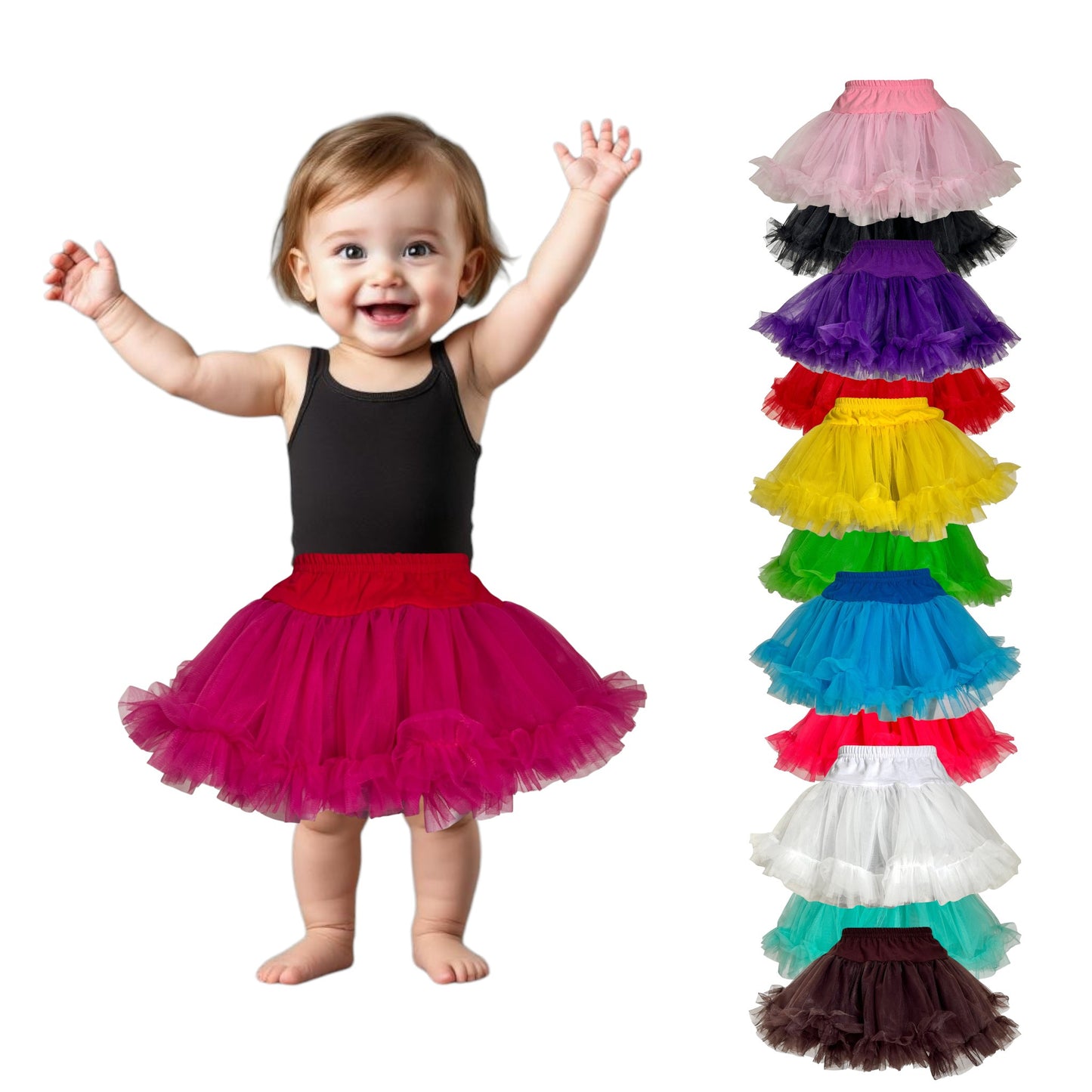 Tutu básico bebé varios colores