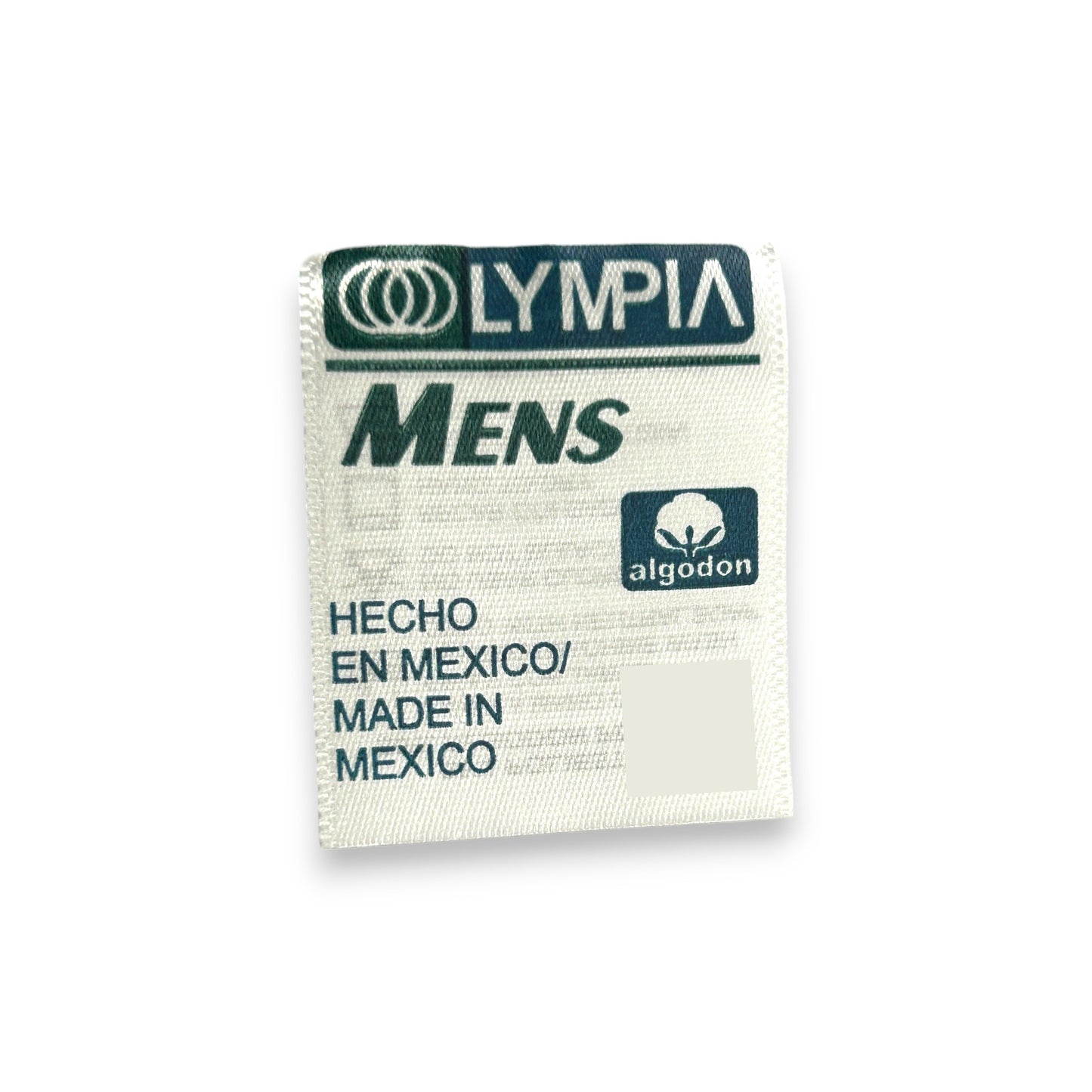 Playera de algodón cuello V manga corta lisa blanca caballero #5020 Olympia