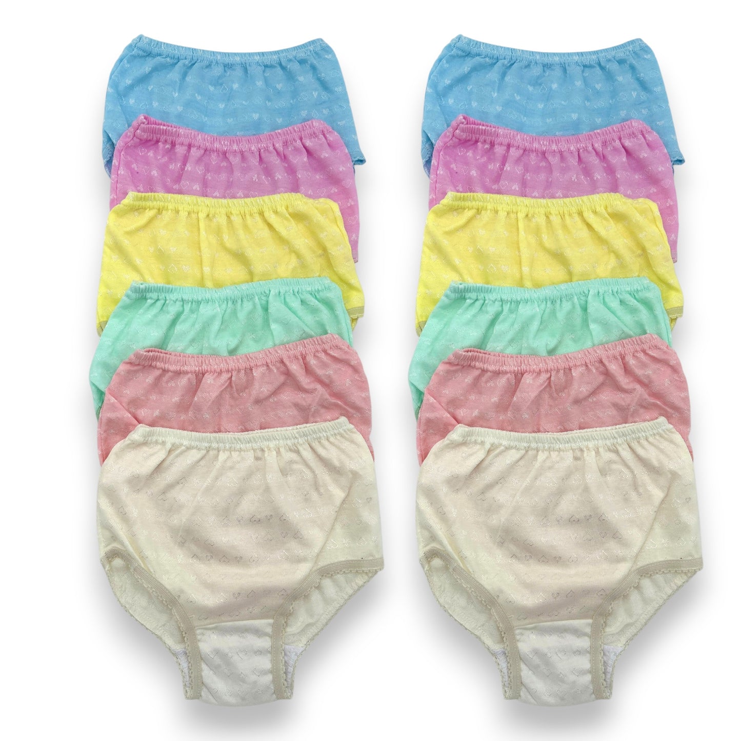 Pantaleta económica algodón con diseño niña Chavely paquete de 12