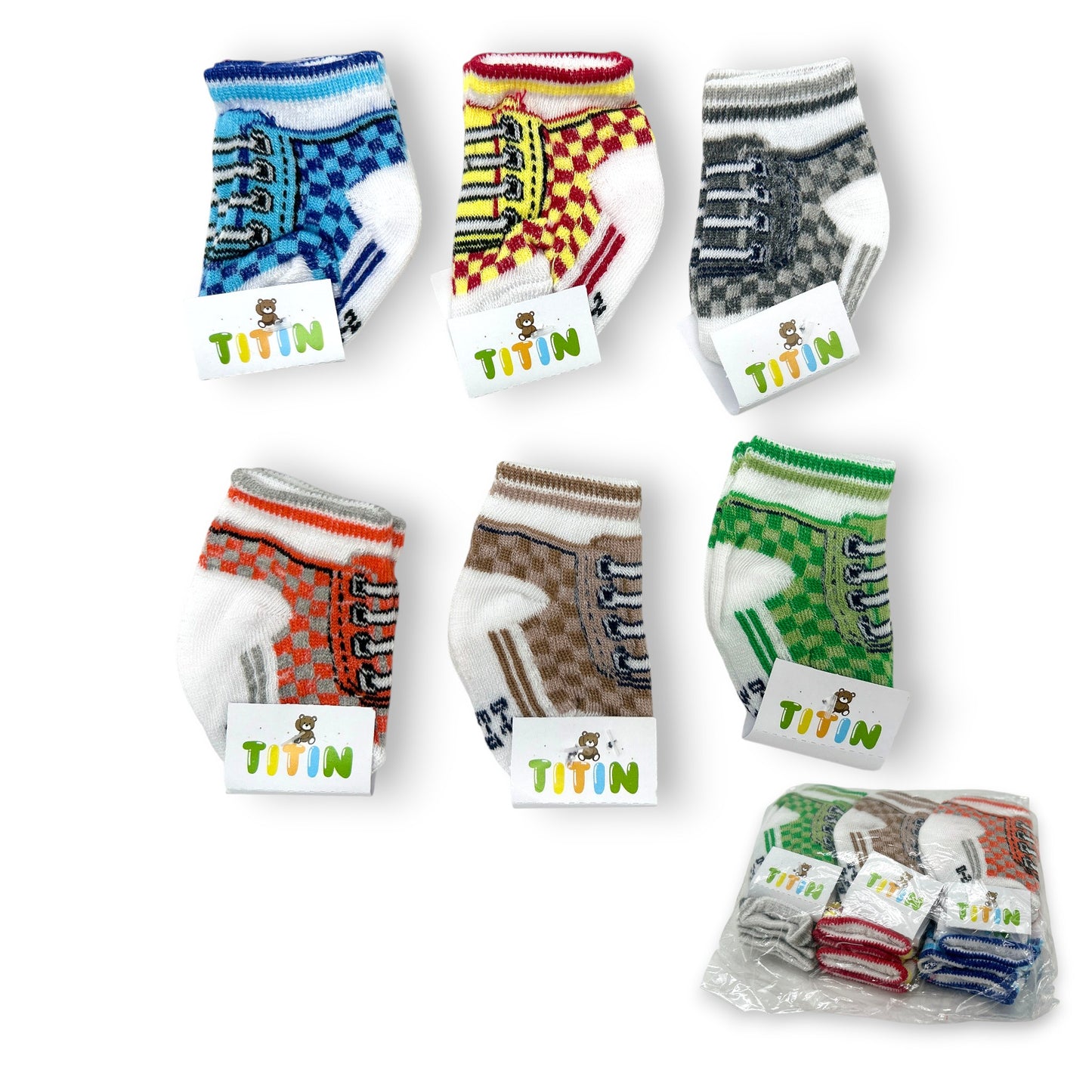 Tin tenis surtido unitalla bebe Lucecita Tintin paquete de 12