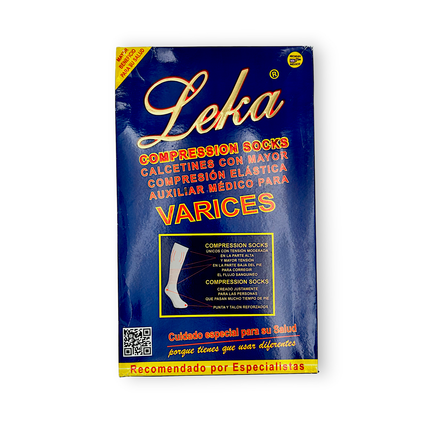 Calcetines compresores unitalla dama para varices Leka paquete de 6