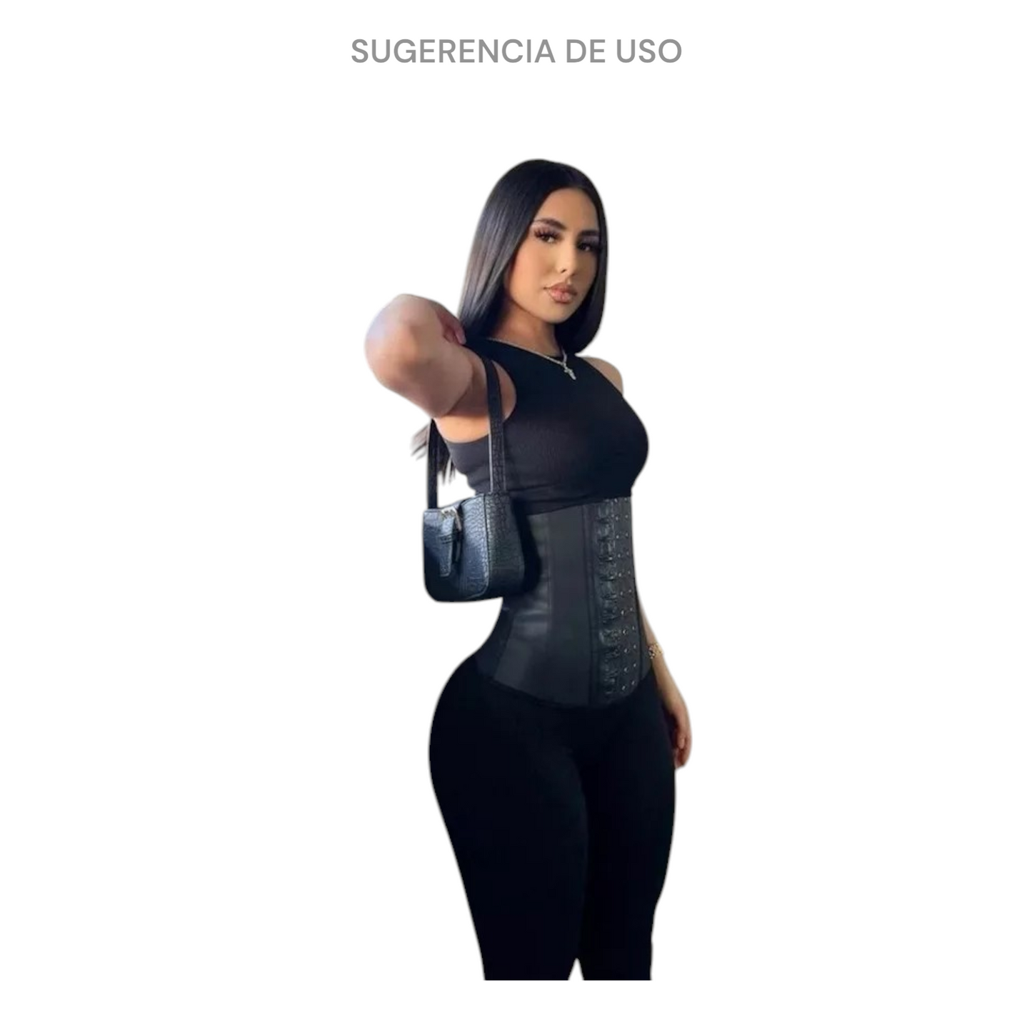 Cinturilla colombiana alta látex expuesto #1024 Romanza