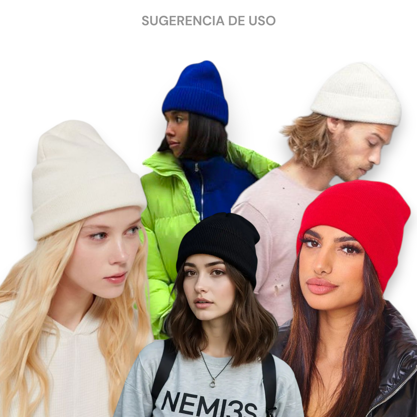 Gorro bonete liso varios colores unisex unitalla