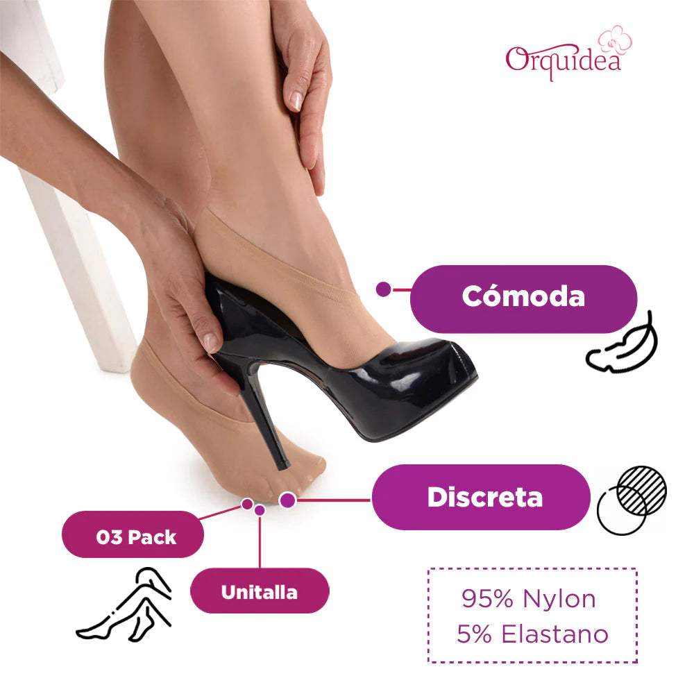 Protecto pie liso de nylon unitalla dama #306 Orquidea