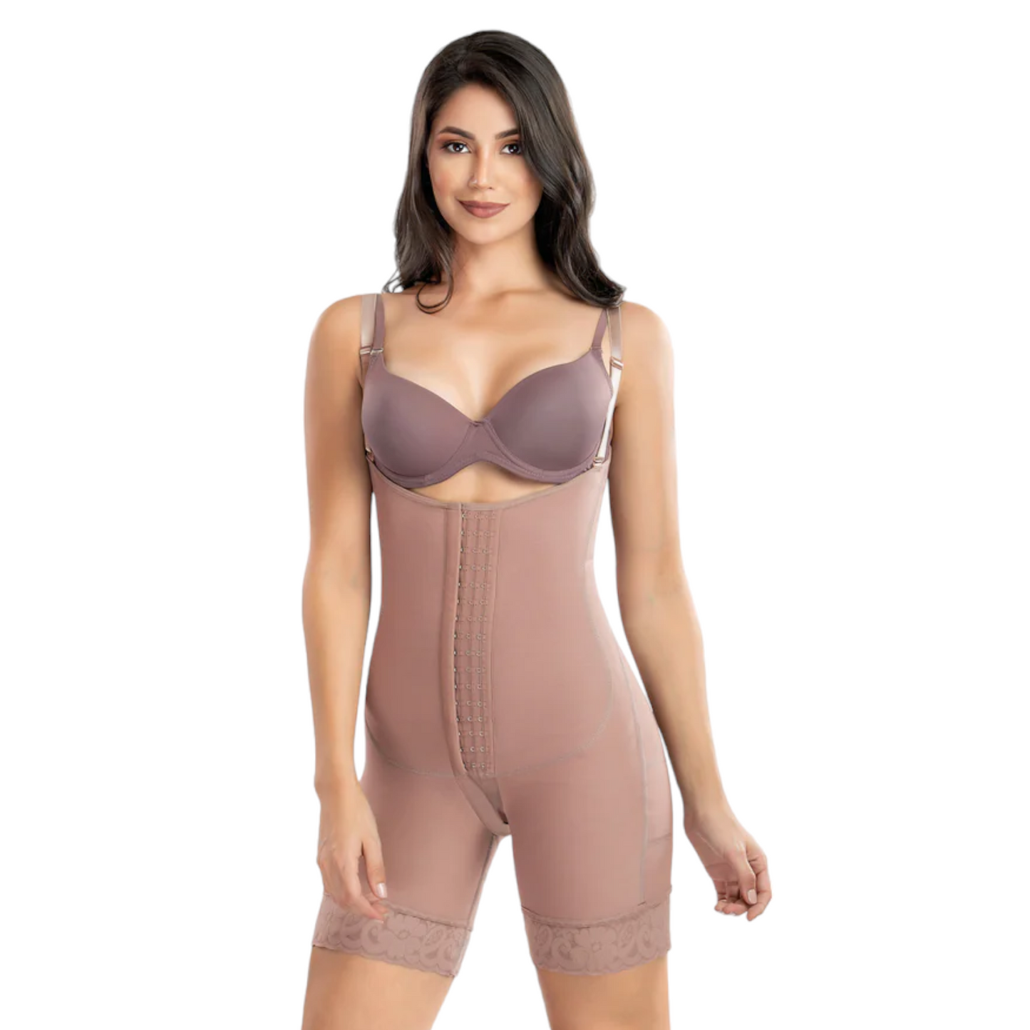 Faja colombiana short senos libres con broches #3174 Romanza