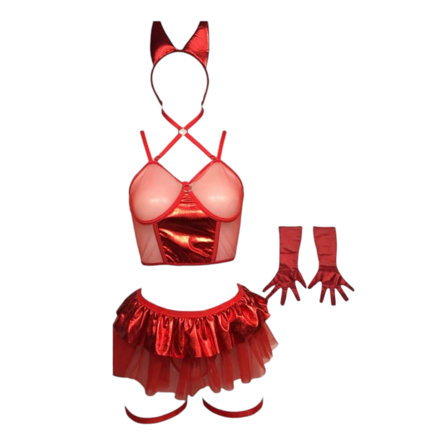 Baby doll disfraz diabla unitalla