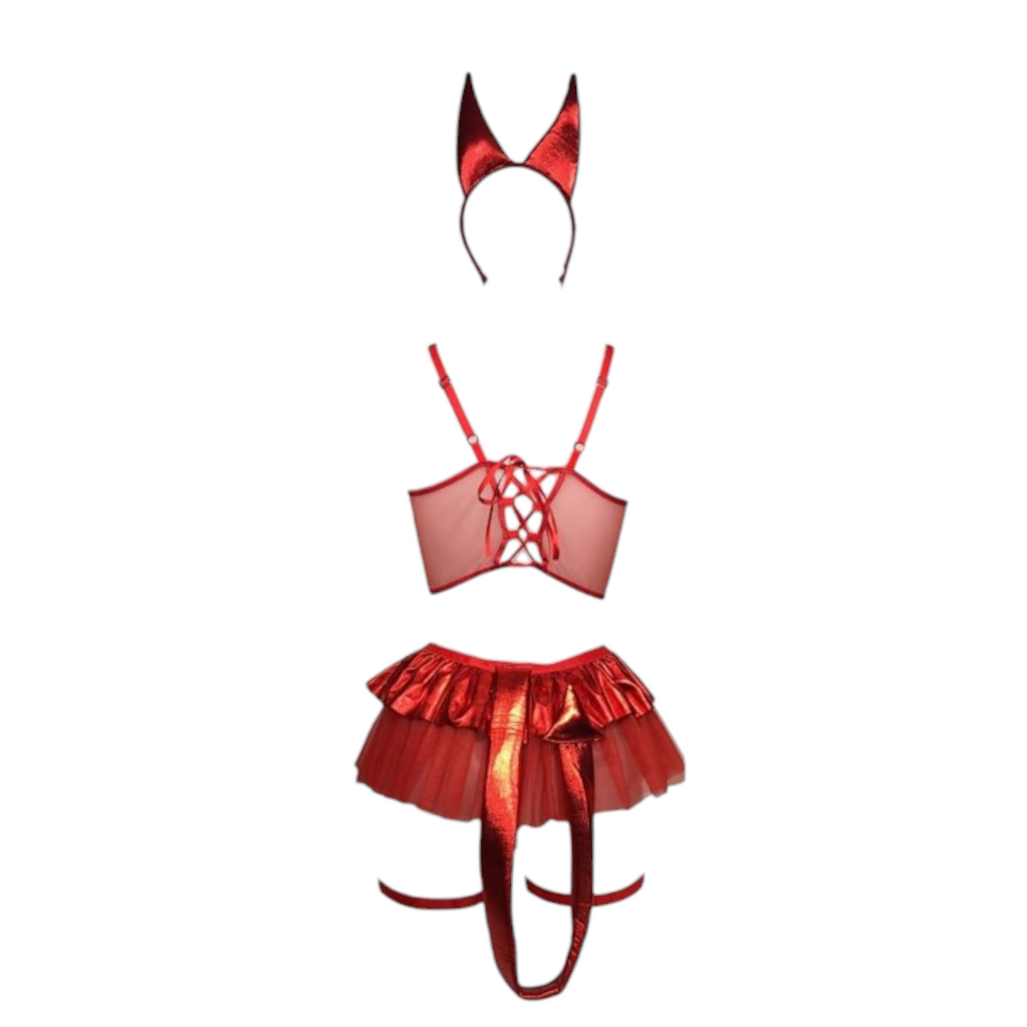 Baby doll disfraz diabla unitalla