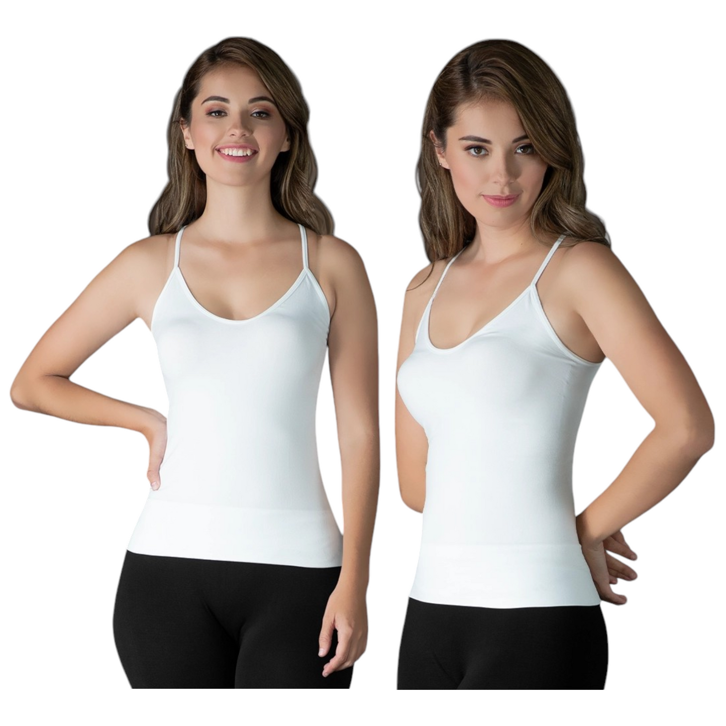 Camiseta de microfibra tirantes delgados escote V unitalla 001 dama