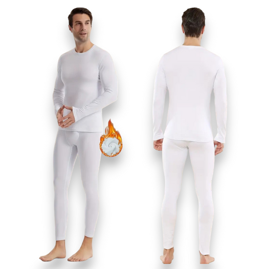 Pijama termica blanca set 2 piezas caballero