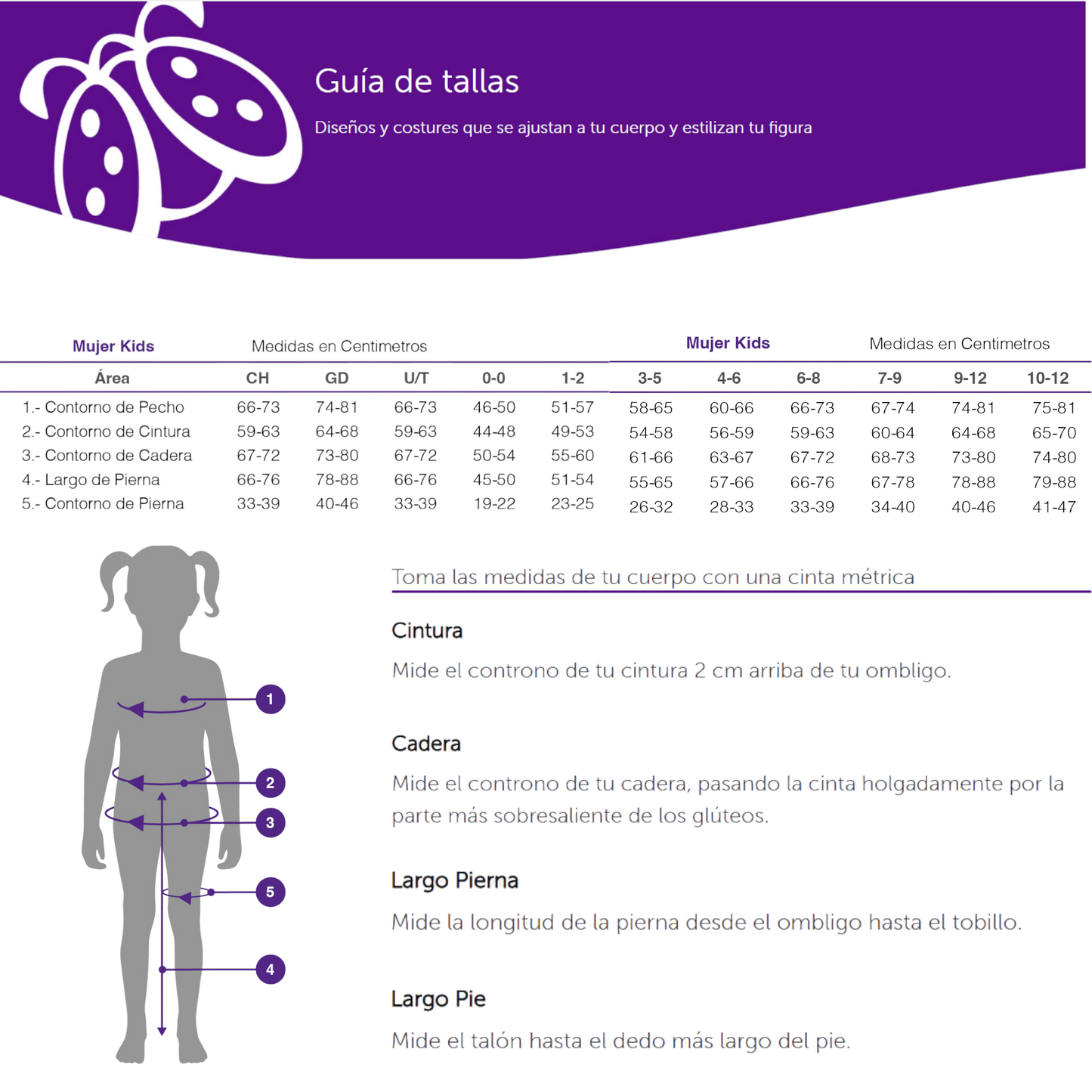 Malla lisa de acrilán gruesa infantil niña Catherine
