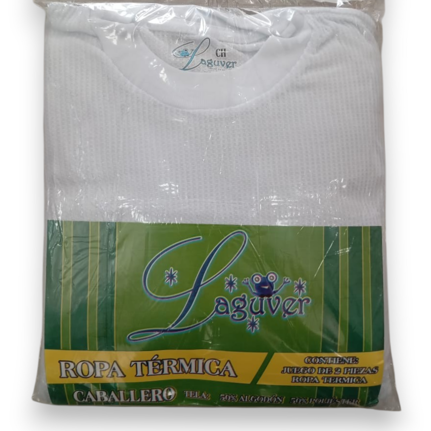 Pijama termica blanca set 2 piezas caballero