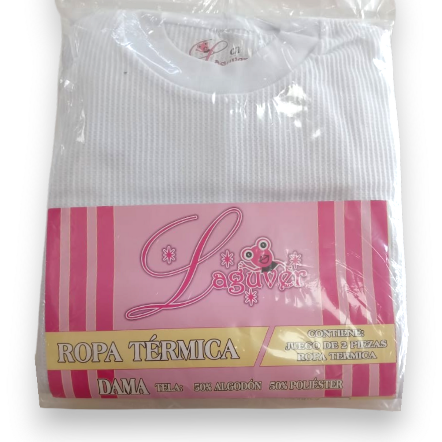 Pijama termica blanca set 2 piezas dama