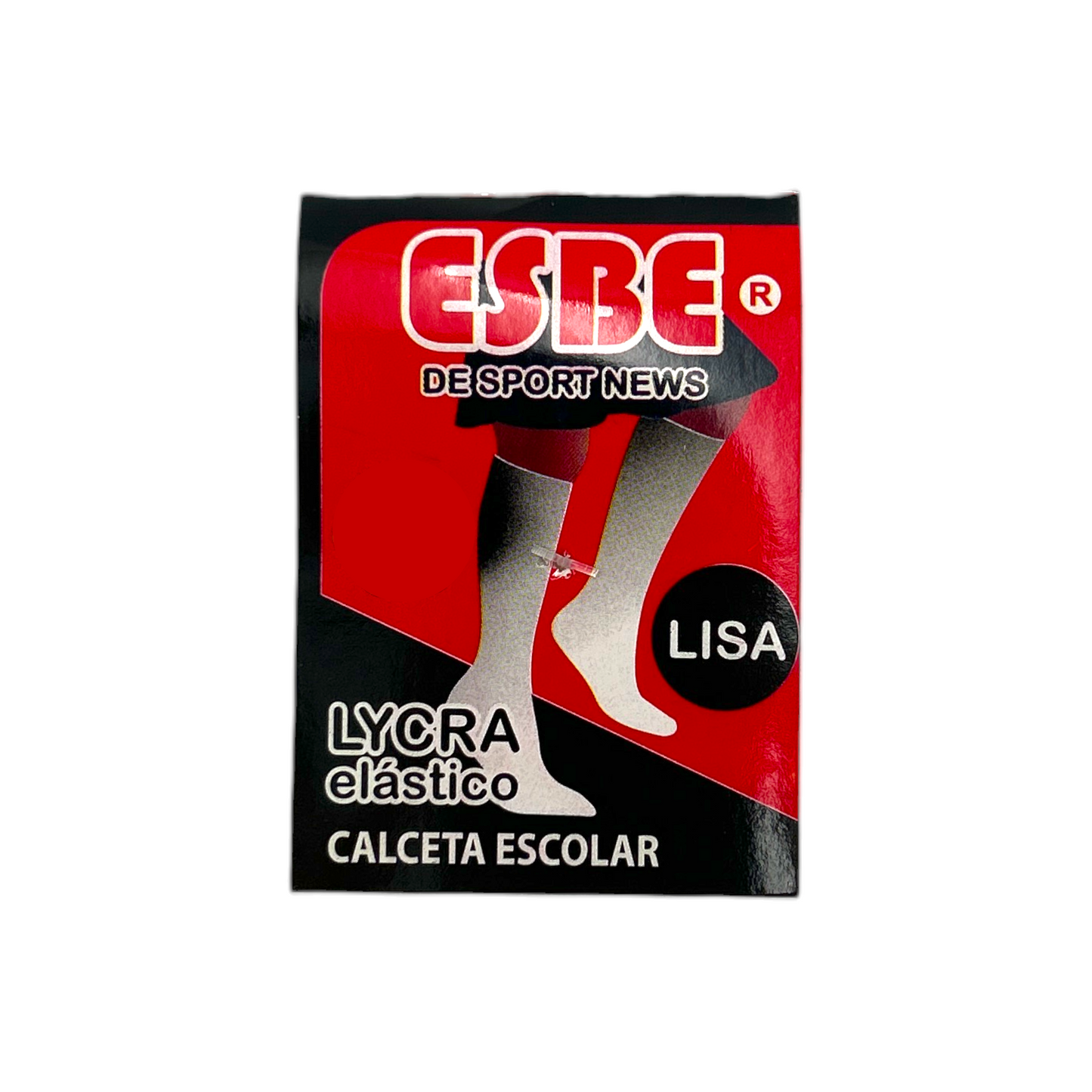 Calceta escolar lisa gruesa esbe paquete de 6