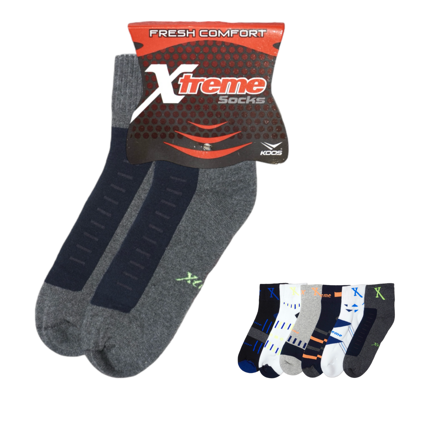 Tin xtreme largo estampado felpa completa unitalla Koos paquete de 6