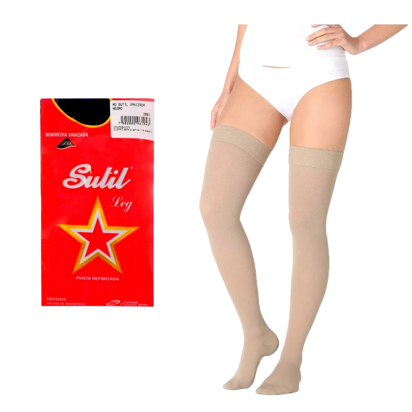 Minimedia vanizada de lycra Sutil