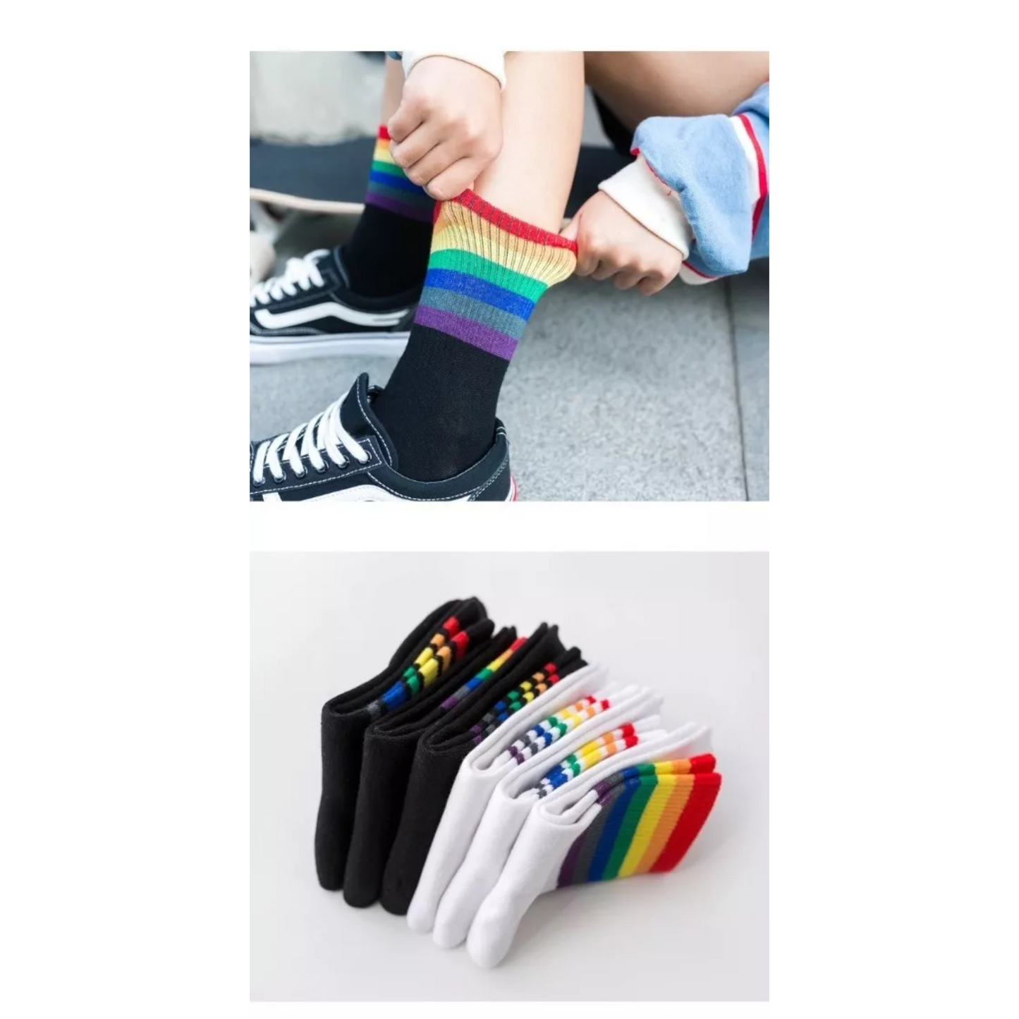 Calcetas Pride Rainbow Arcoiris LGBT unitalla Koos
