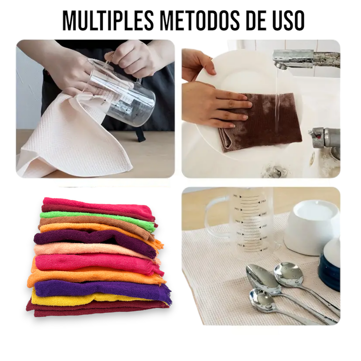 Secador liso para trastes u otros varios colores paquete de 12