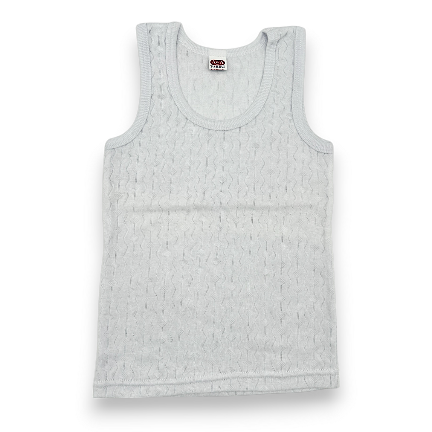 Camiseta rombos blanca infantil niño AYA paquete de 6