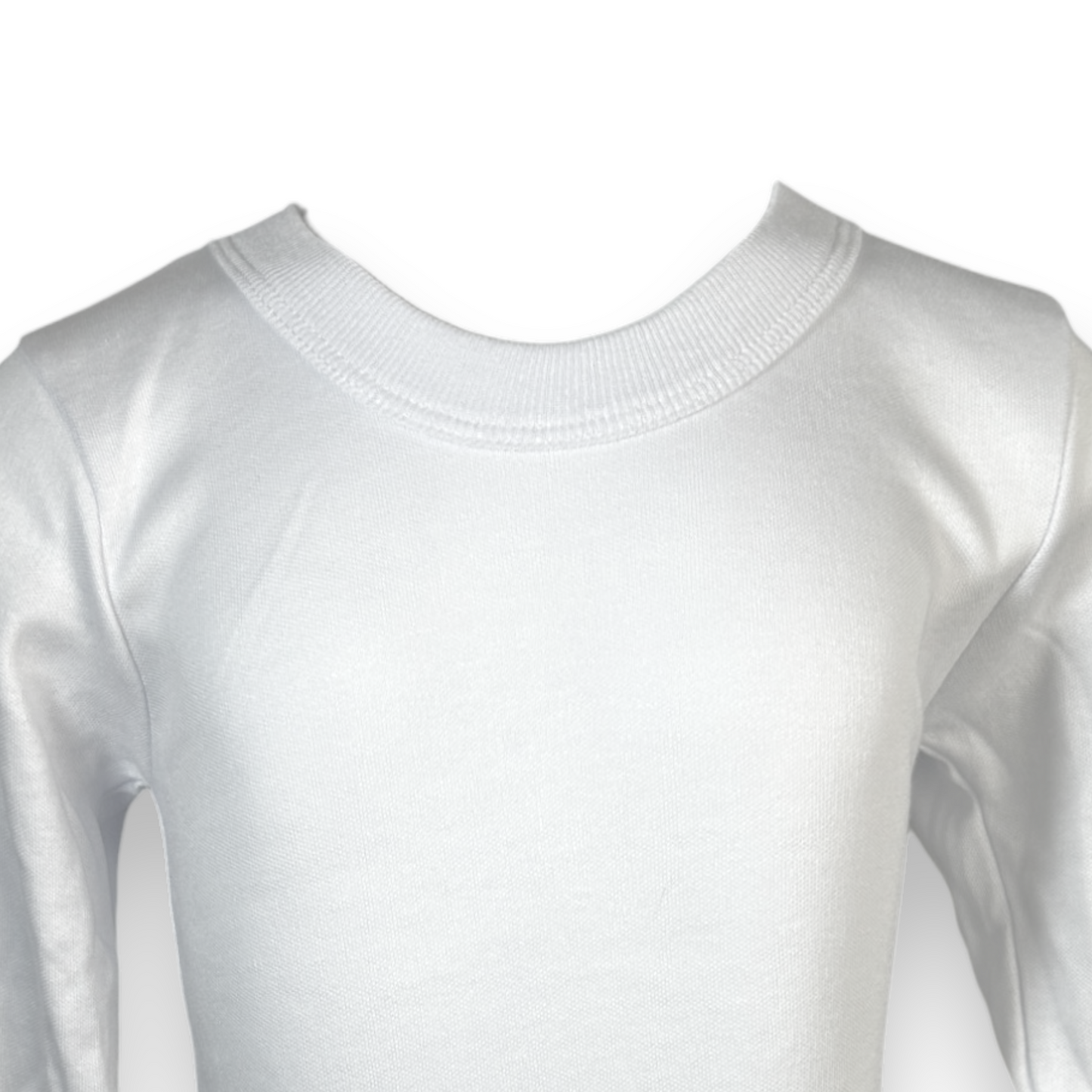 Playera inter cuello redondo manga larga blanca unisex infantil AYA