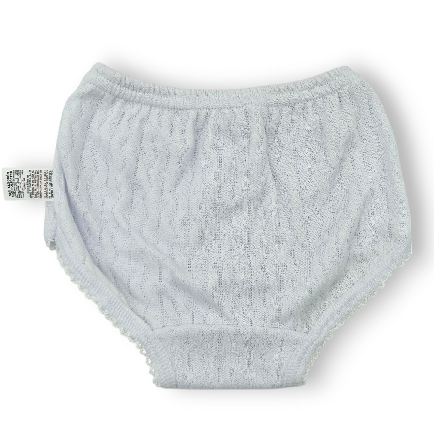 Pantaleta rombos blanca niña AYA paquete de 6