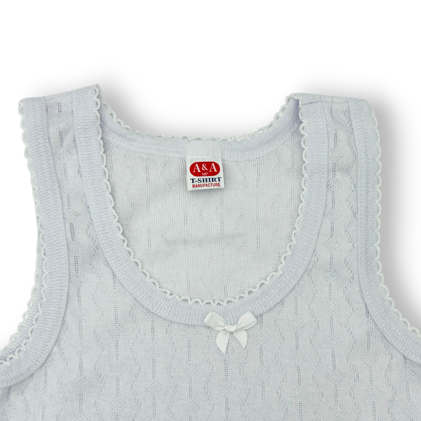 Camiseta interior rombos blanca niña AYA paquete de 6