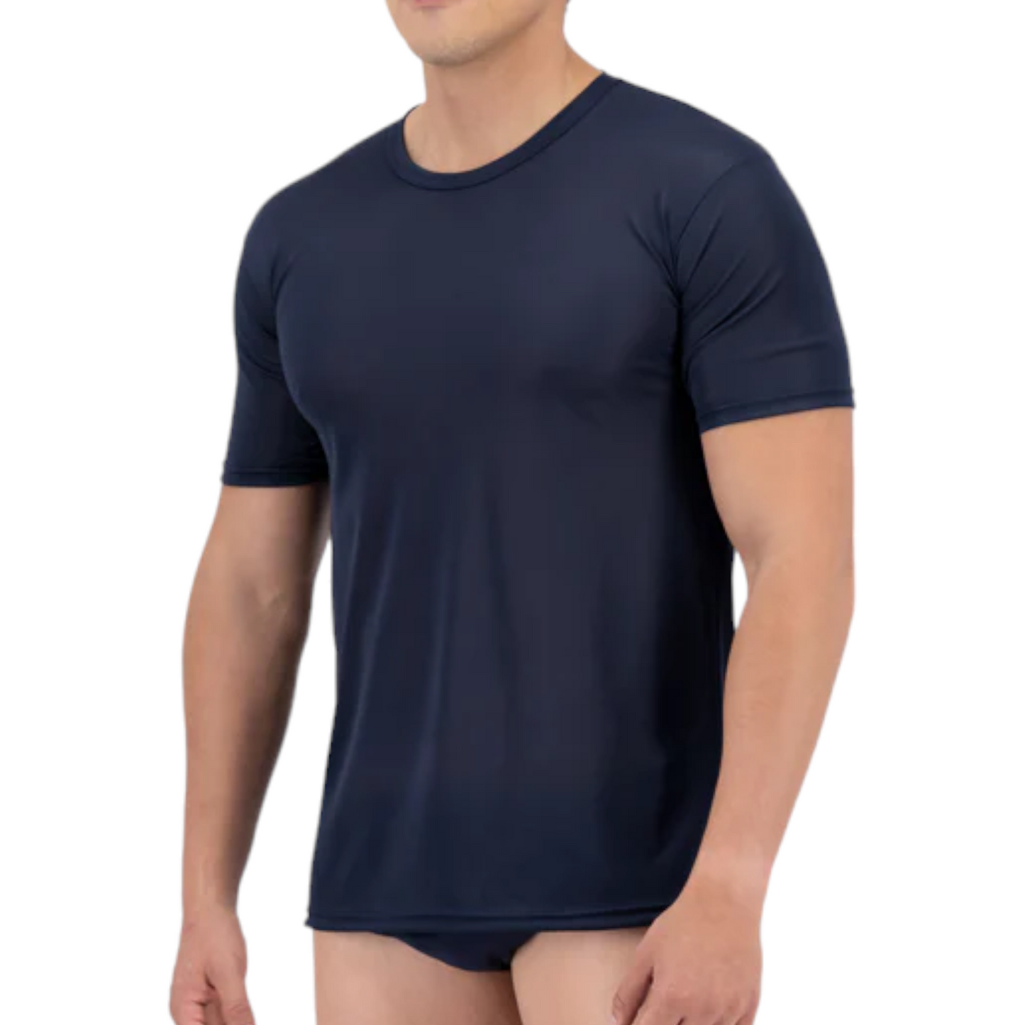 Playera nylon cuello redondo colores trueno caballero #228