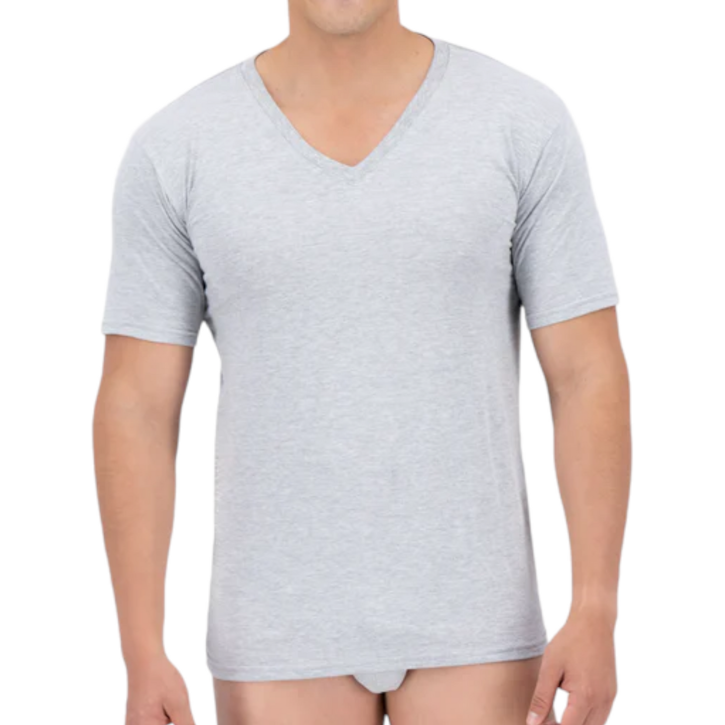Playera trueno cuello V manga corta color caballero #300-V