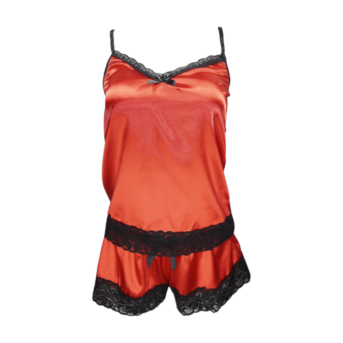 Pijama de satín camiseta y short varios colores unitalla