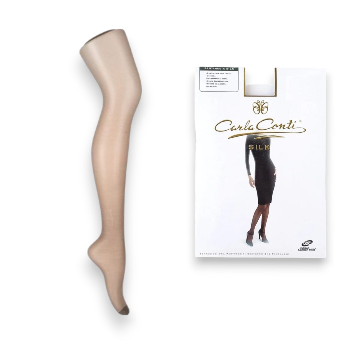 Pantimedia semi transparente tacto seda silk Carla Conti