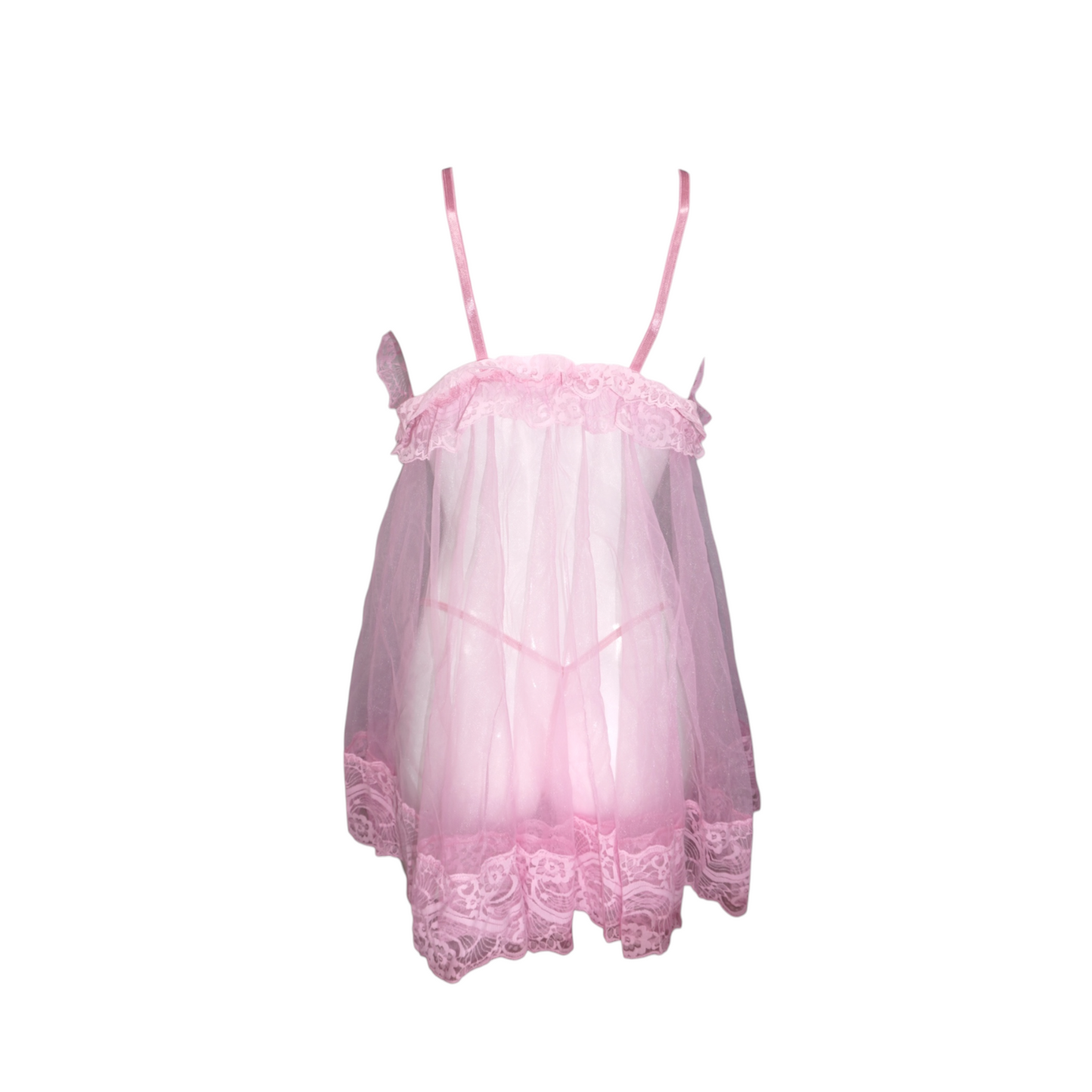 Baby doll con detalles de encaje estilo princesa unitalla