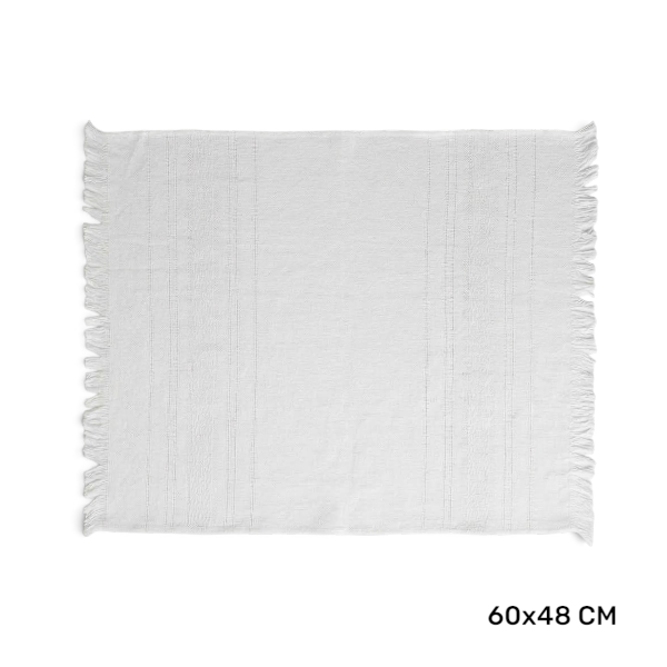Servilletas blancas con detalle plata paquete de 12
