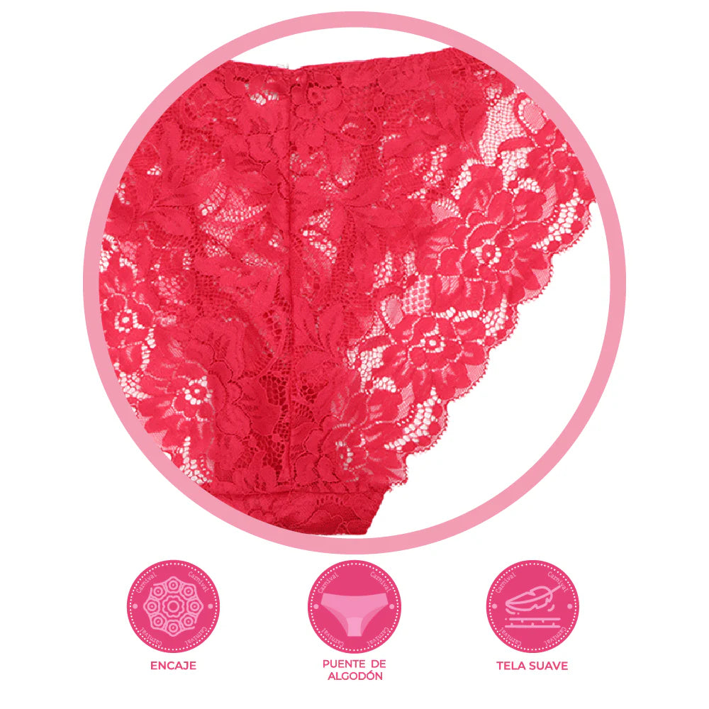 Coordinado con encaje cereza dama #24742-74742 Carnival