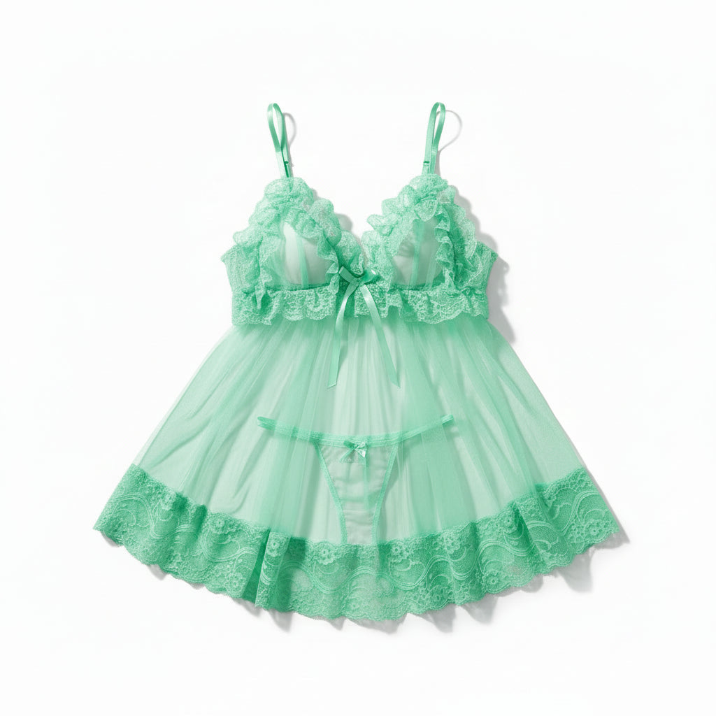 Baby doll con encaje unitalla Dama Mod. Princesa