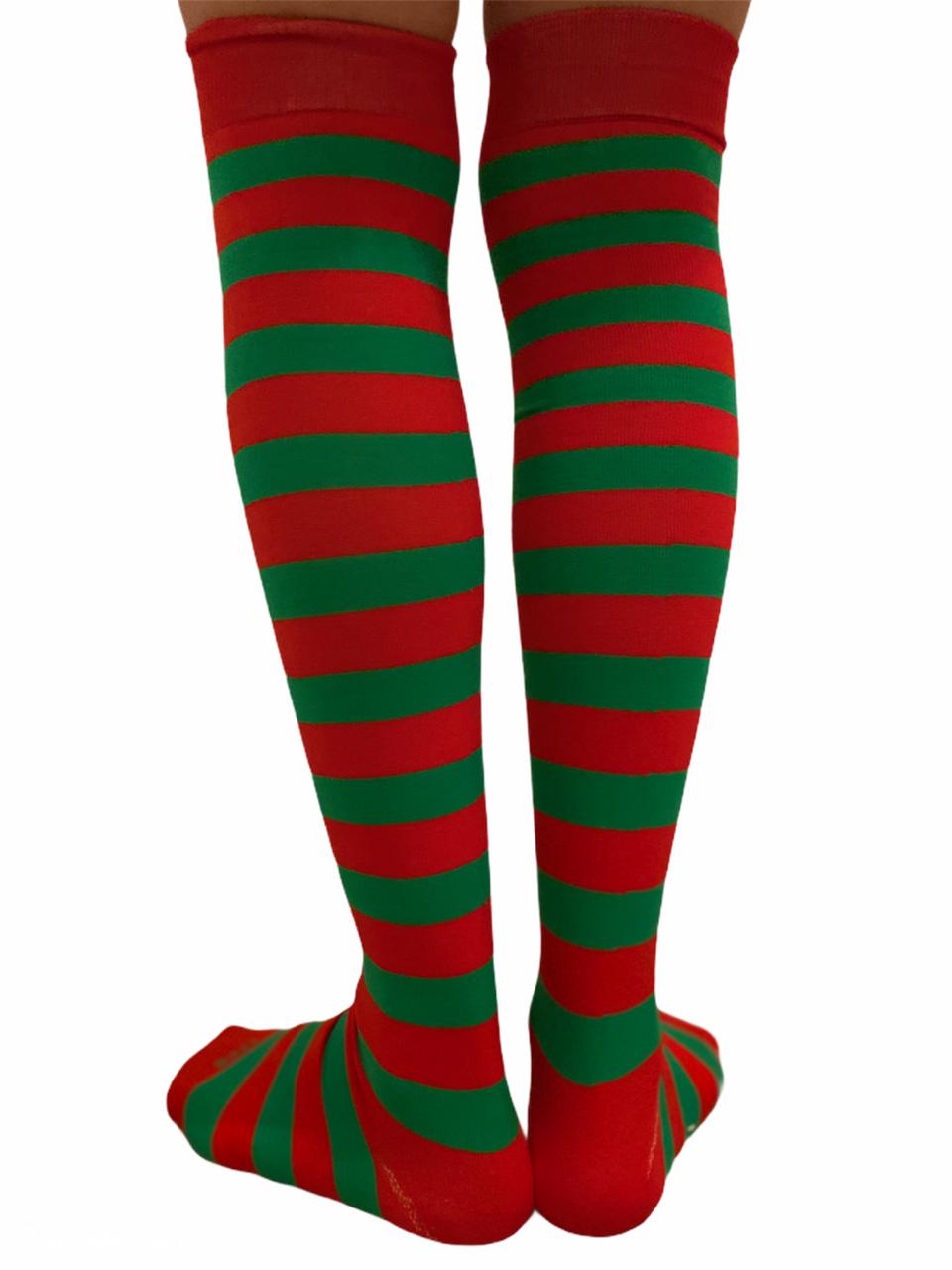 Calcetas medietas navideñas rayadas unitalla Leka