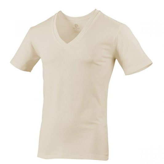 Playera ramoncito cuello V manga corta colores caballero