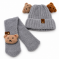 Set 2 en 1 gorro bufanda ositos infantil Valiz