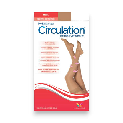 Media elástica compresión media 16-24 mm/Hg dama Circulation