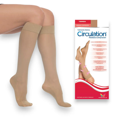 Tobimedia elástica compresión media 16-24 mm/Hg unitalla dama Circulation