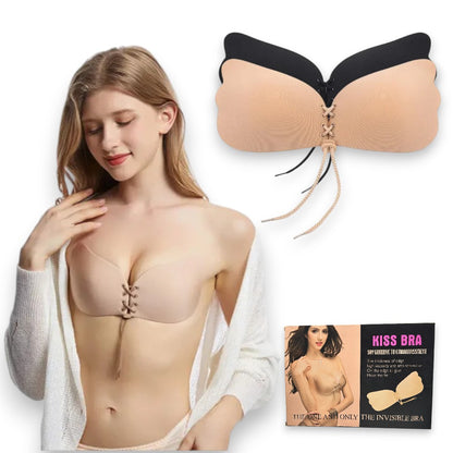 Copas adheribles economicas de tela con agujeta push up dama Luk
