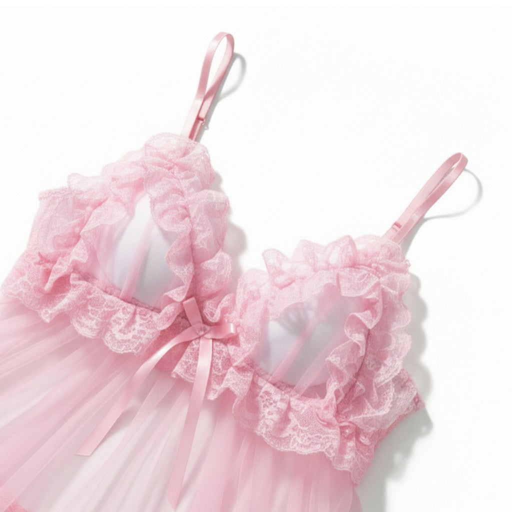 Baby doll con encaje unitalla Dama Mod. Princesa