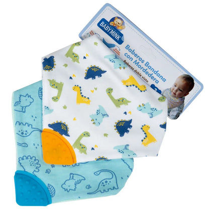 Baberos bandana con mordedera