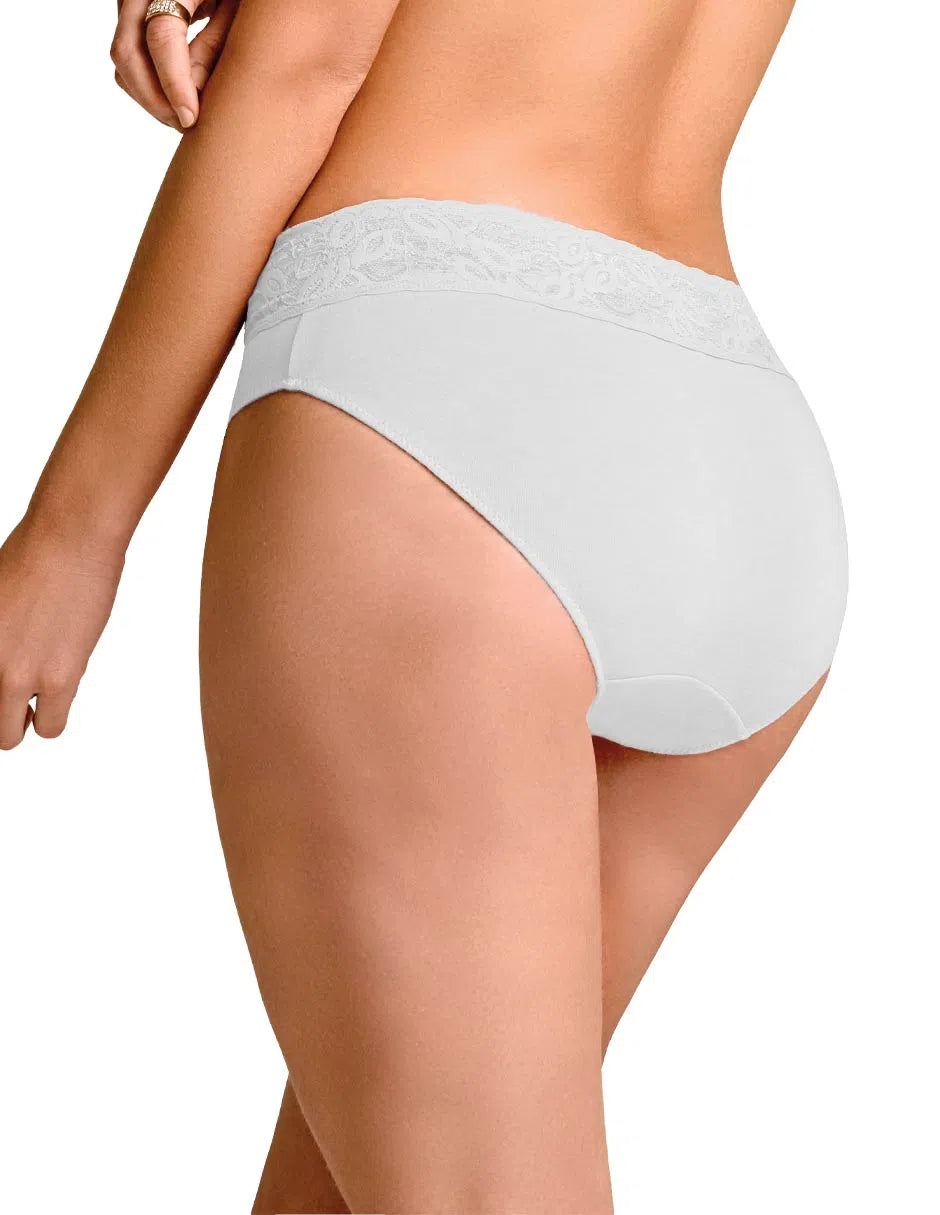 Bikini con algodón y encaje #8530