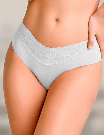 Bikini con algodón y encaje #8530