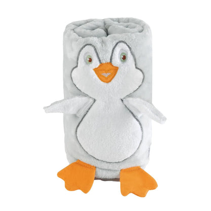 Frazada con animales bordados rollo