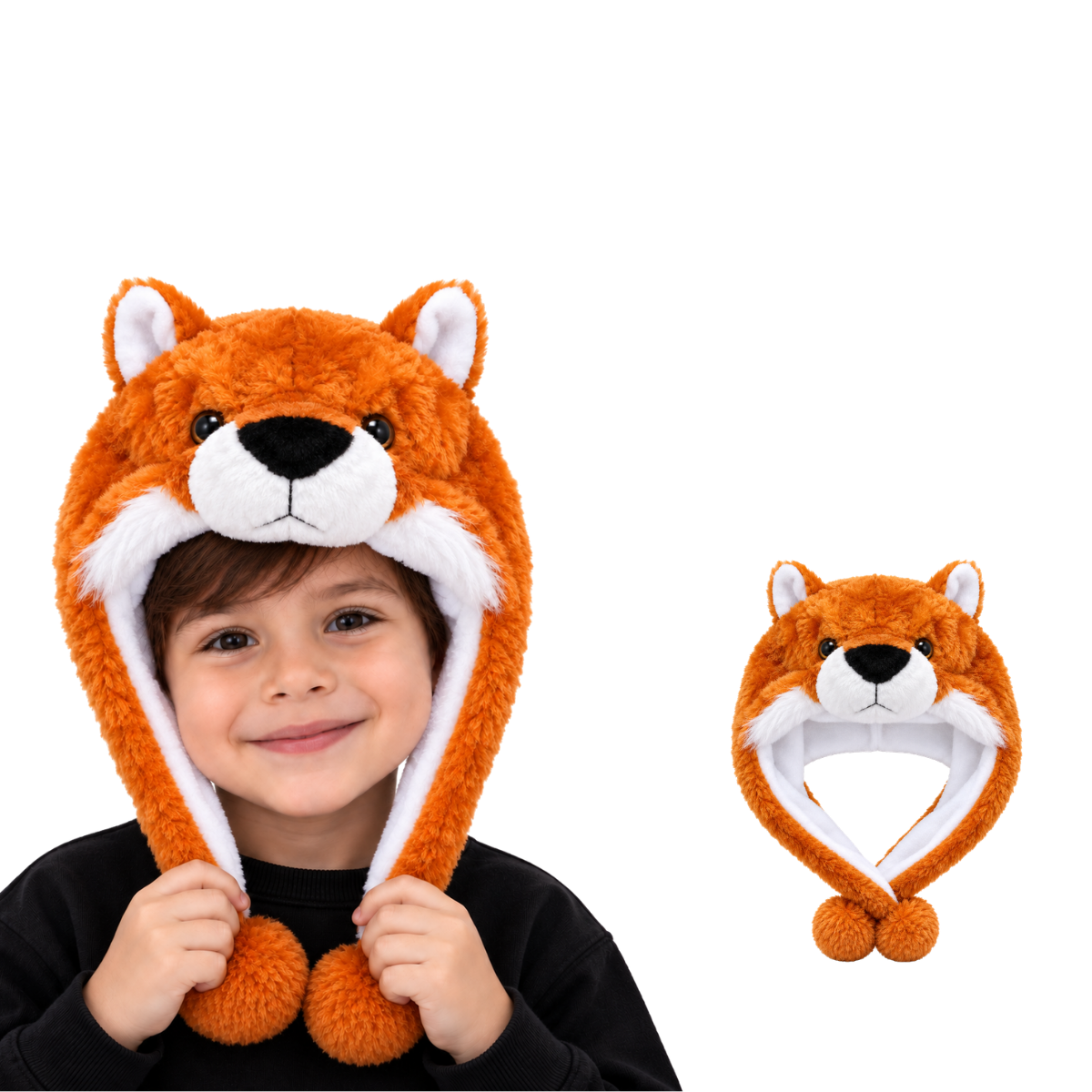 Gorro de animalito afelpado surtido infantil Valiz paquete de 6