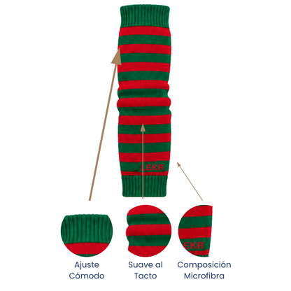 Calentador navideño rayado unisex Leka