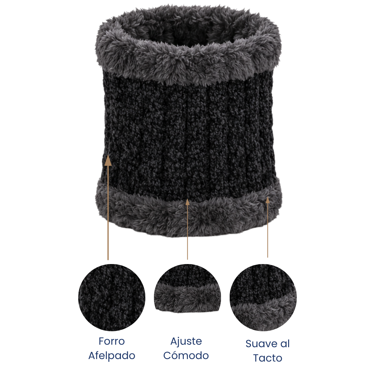 Bufanda cuellera afelpada unisex Valiz